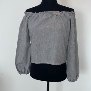 Brandy Melvile off the shoulder shirt sz ONE SIZE